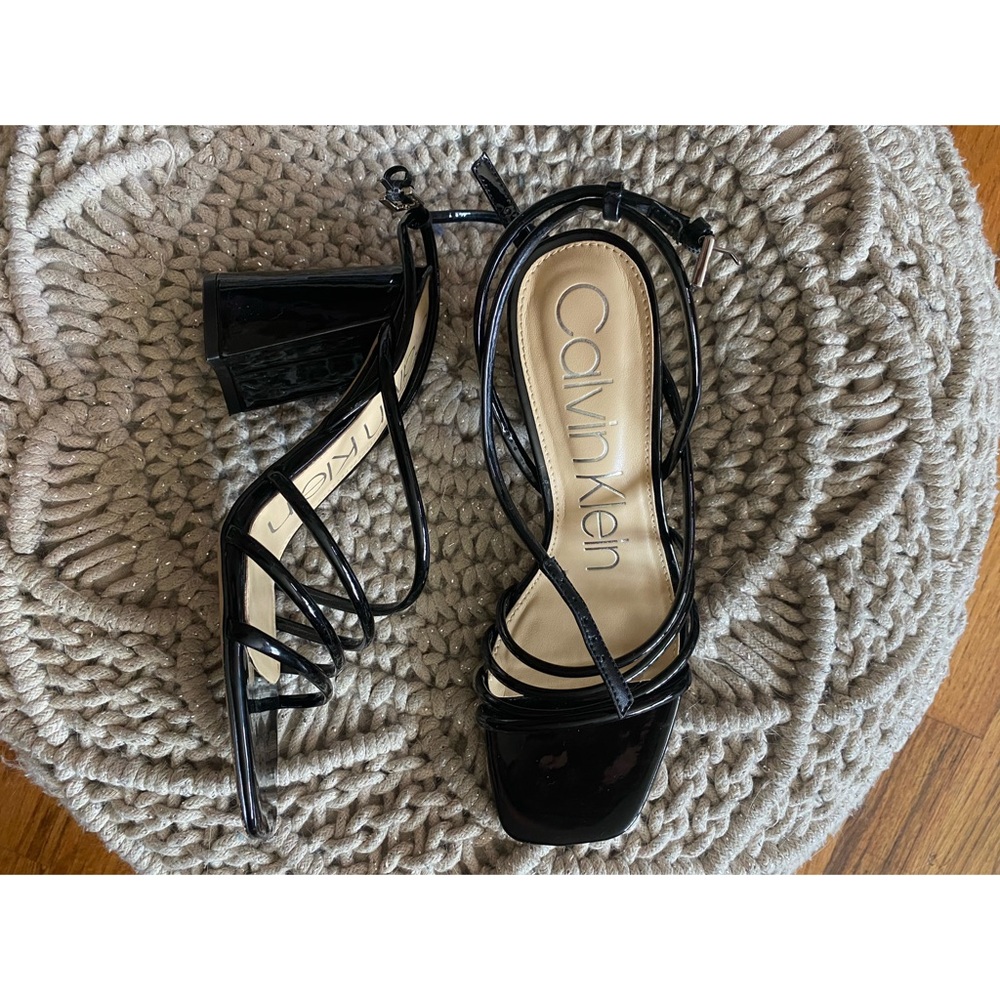 Strappy Black Calvin Klein Heels